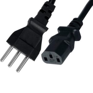 Cabo De Força Tripolar 10a Cabo De Energia Novo Padrão 1,50 Metros